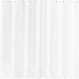 Allenjoy White Shower Curtain Bathroom Decoration Washable Polyester Fabric 72" x 72" (Hooks Not Included)