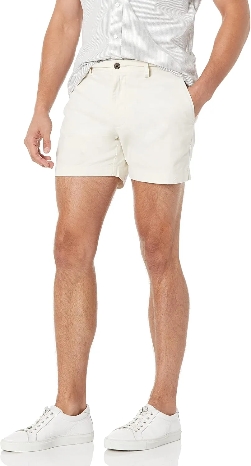 Amazon Essentials Men's Slim-Fit 5" Lightweight Comfort Stretch Oxford Short (Previously Goodthreads)