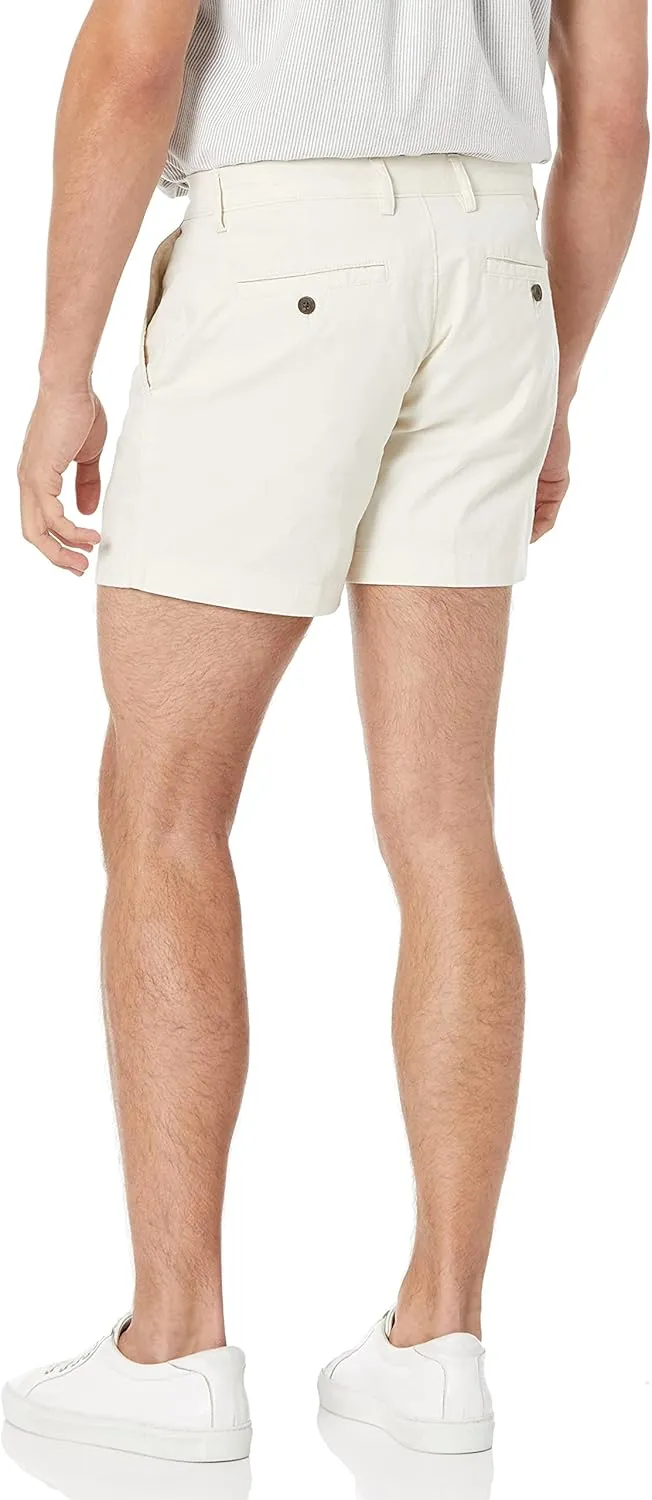 Amazon Essentials Men's Slim-Fit 5" Lightweight Comfort Stretch Oxford Short (Previously Goodthreads)