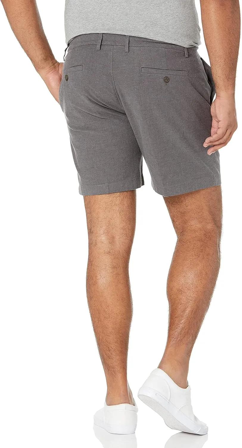 Amazon Essentials Men's Slim-Fit 7" Lightweight Comfort Stretch Oxford Short (Previously Goodthreads)