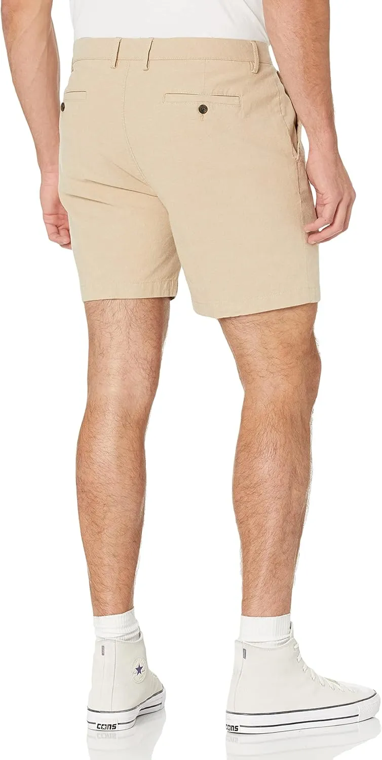 Amazon Essentials Men's Slim-Fit 7" Lightweight Comfort Stretch Oxford Short (Previously Goodthreads)