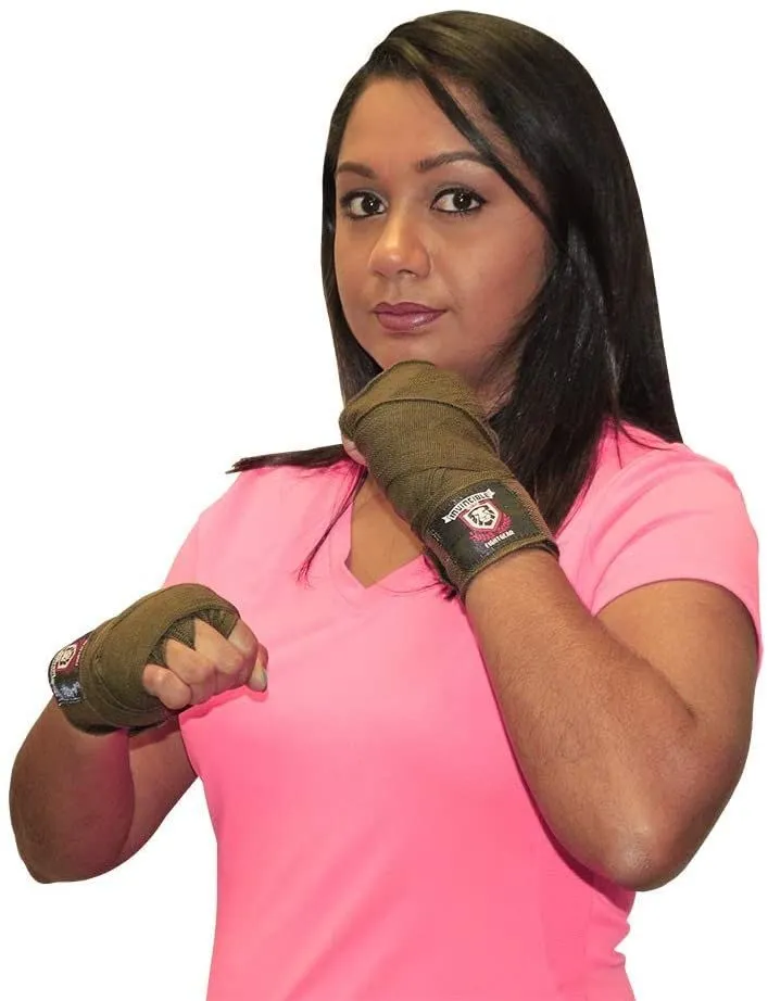 Amber Fight Gear Invincible Hand Wraps, Semi-Elastic Boxing Wraps with Thick Double-Cut Stretch for Ultimate Protection, Ideal for Boxing, MMA