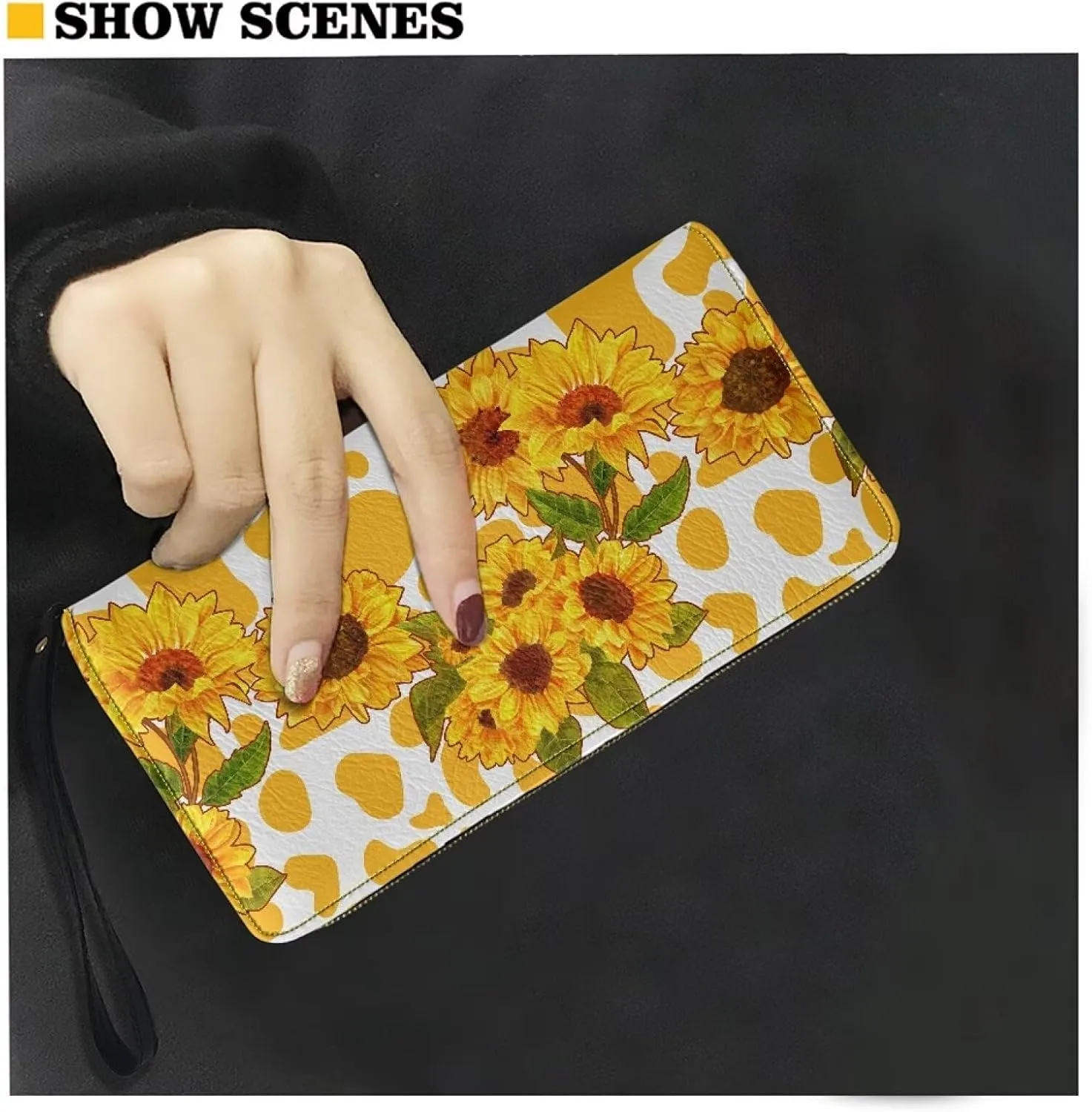 American Flag Wallet RFID Blocking PU Leather Multi Credit Card Large Capacity Zip Around Clutch Travel Purse Wristlet
