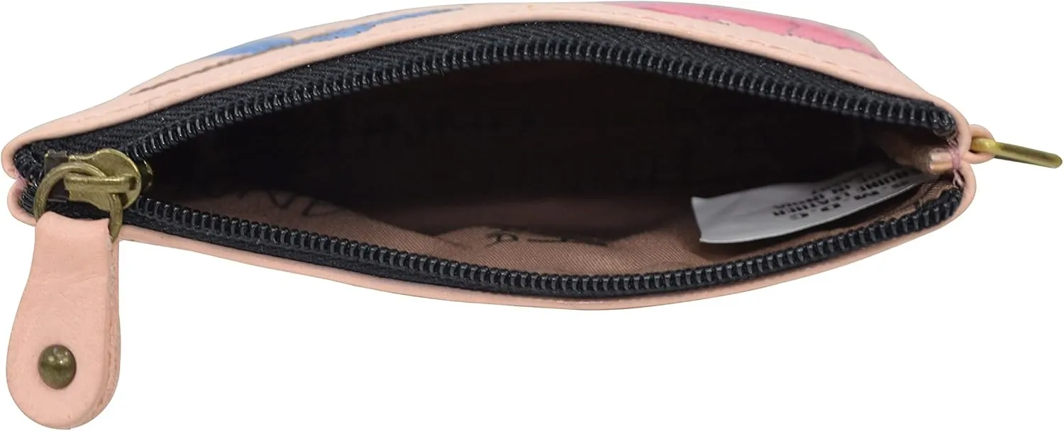 Anna by Anuschka Women's Hand Painted Leather Coin Pouch Purse