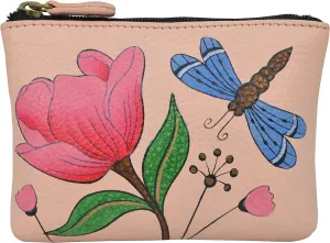 Anna by Anuschka Women's Hand Painted Leather Coin Pouch Purse