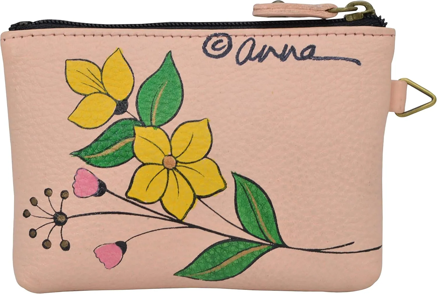 Anna by Anuschka Women's Hand Painted Leather Coin Pouch Purse