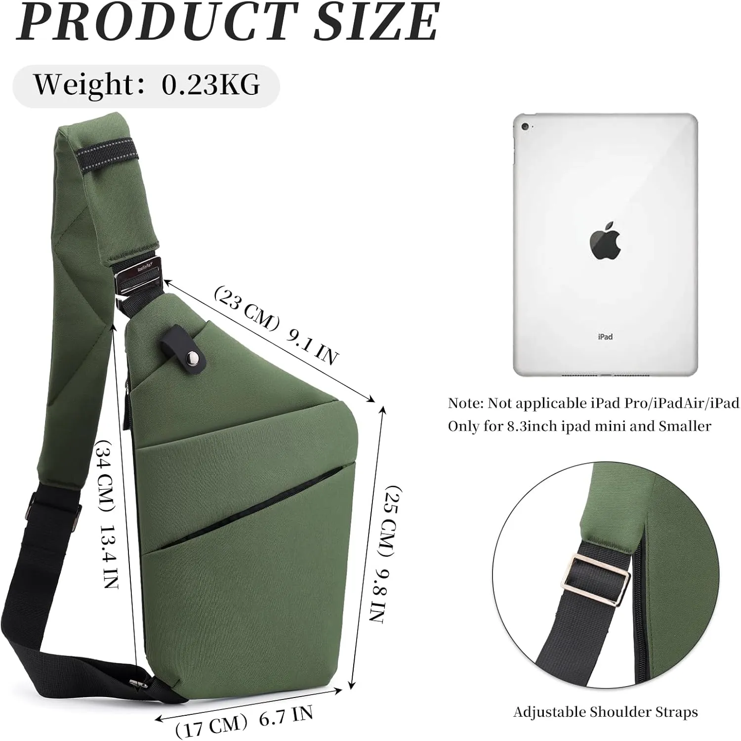 Anti Theft Crossbody Bag,Sling Bag for Women Men,Multi-pocket Chest Shoulder Bag for Travel, Sport, Work