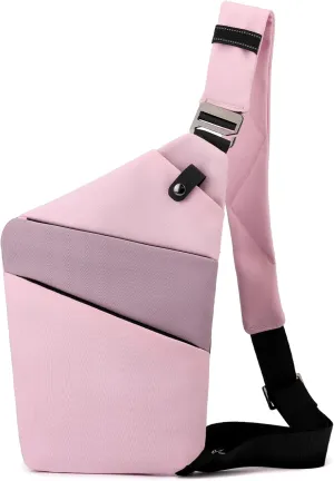 Anti Theft Crossbody Travel Bag - Multi-pocket Shoulder Bag with Adjustable Strap,Slim Sling Bag for Women Men