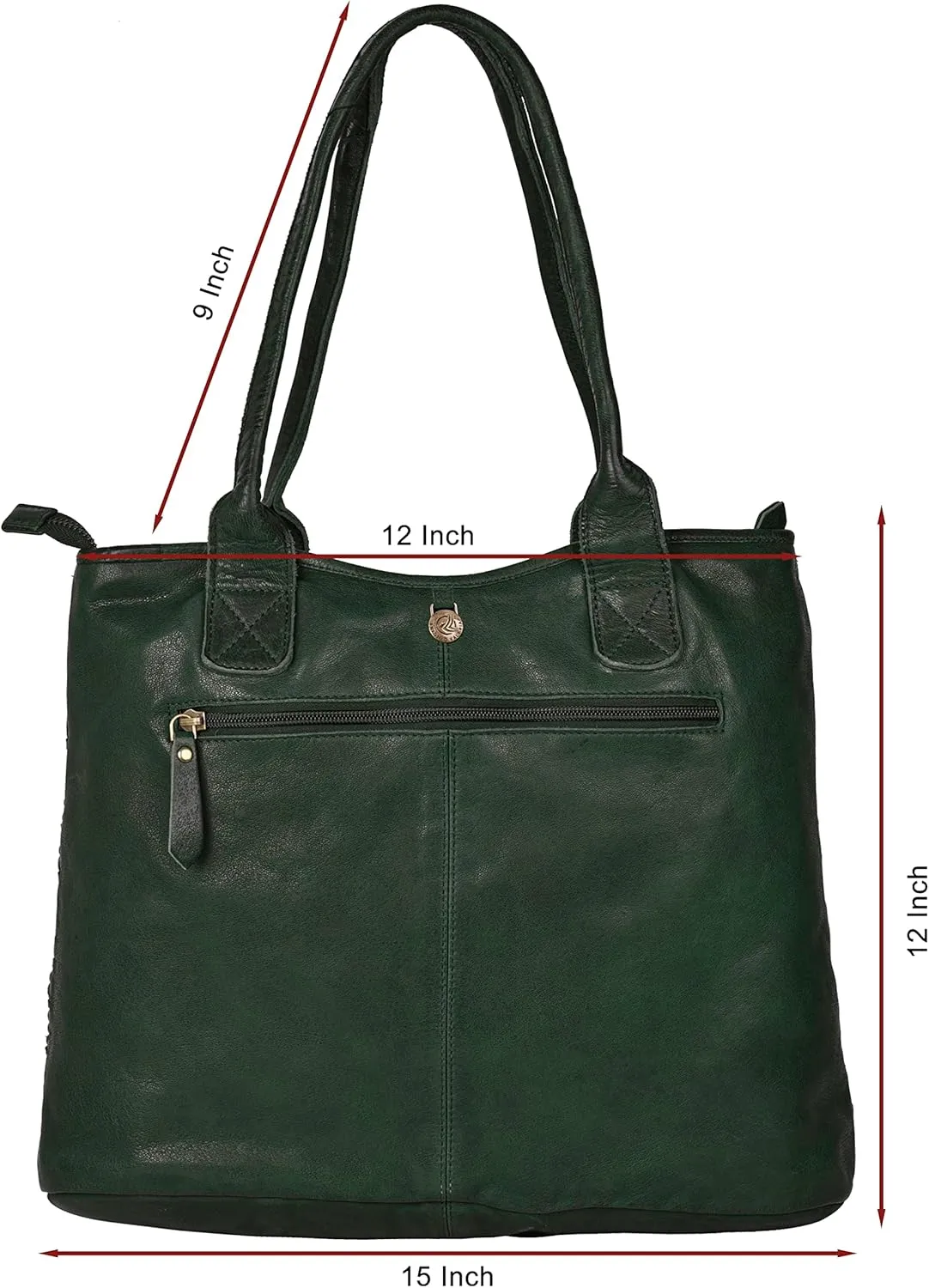 ANTONIO VALERIA Alice Braided Washed Leather HandBag for Women