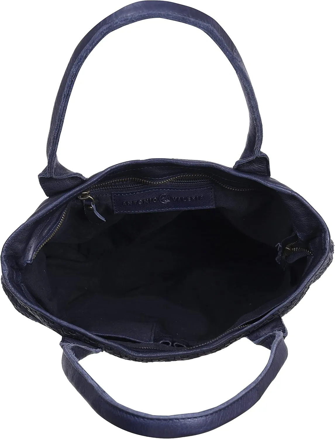 ANTONIO VALERIA Alice Braided Washed Leather HandBag for Women