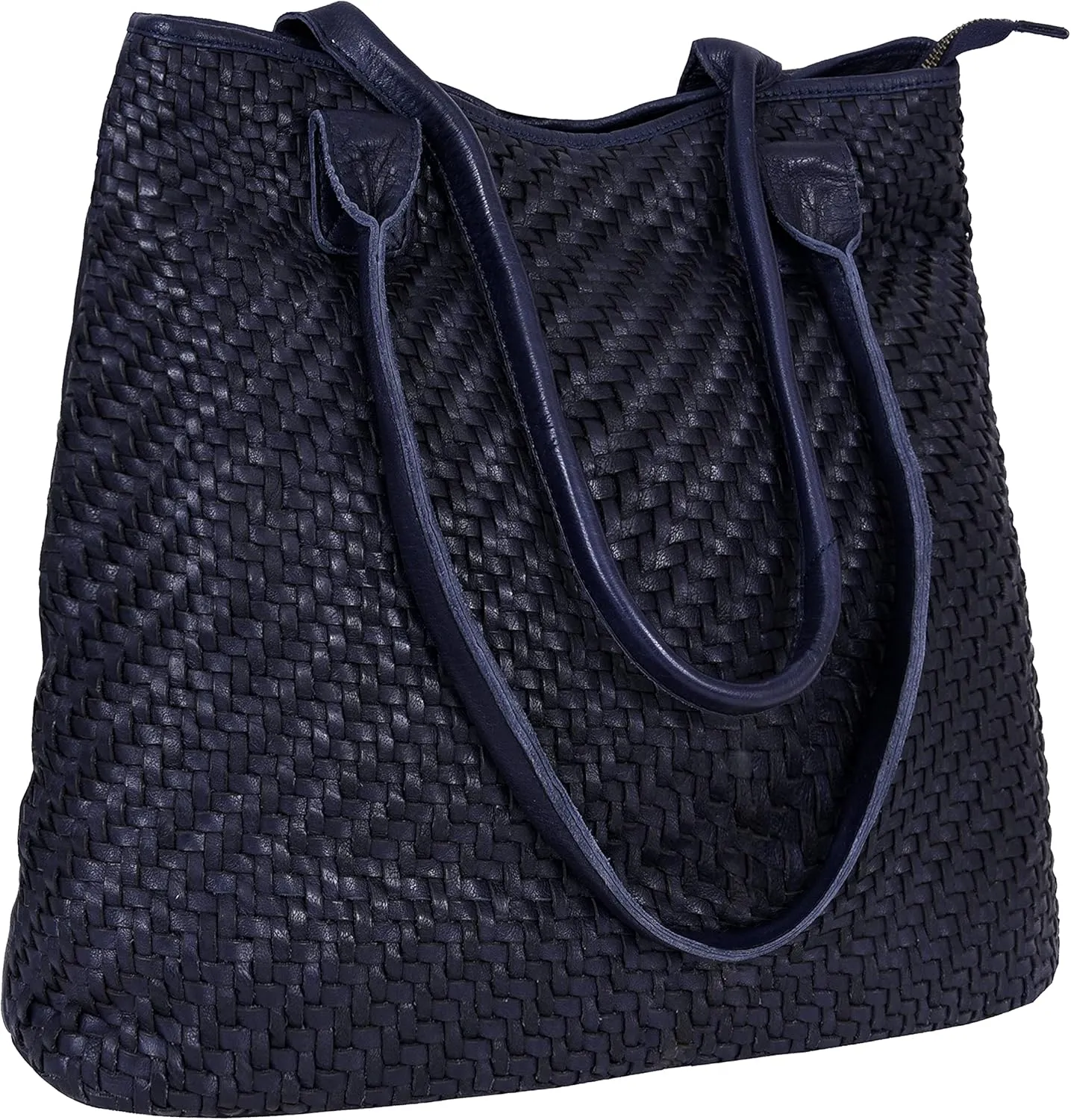 ANTONIO VALERIA Alice Braided Washed Leather HandBag for Women