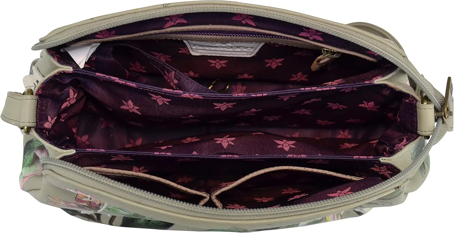 Anuschka Women’s Genuine Leather Convertible Medium Bag - Hand Painted Exterior