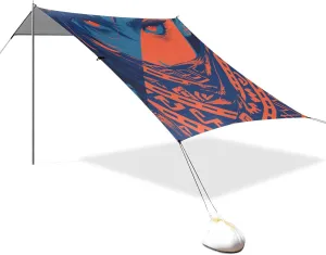 Anxious Man Midnight Blue Foldable Beach Tent UPF50  Lightweight Sun Shelter Includes Sand Shovel, Sandbags, Stability Poles for Family Trips, Picnics & Camping