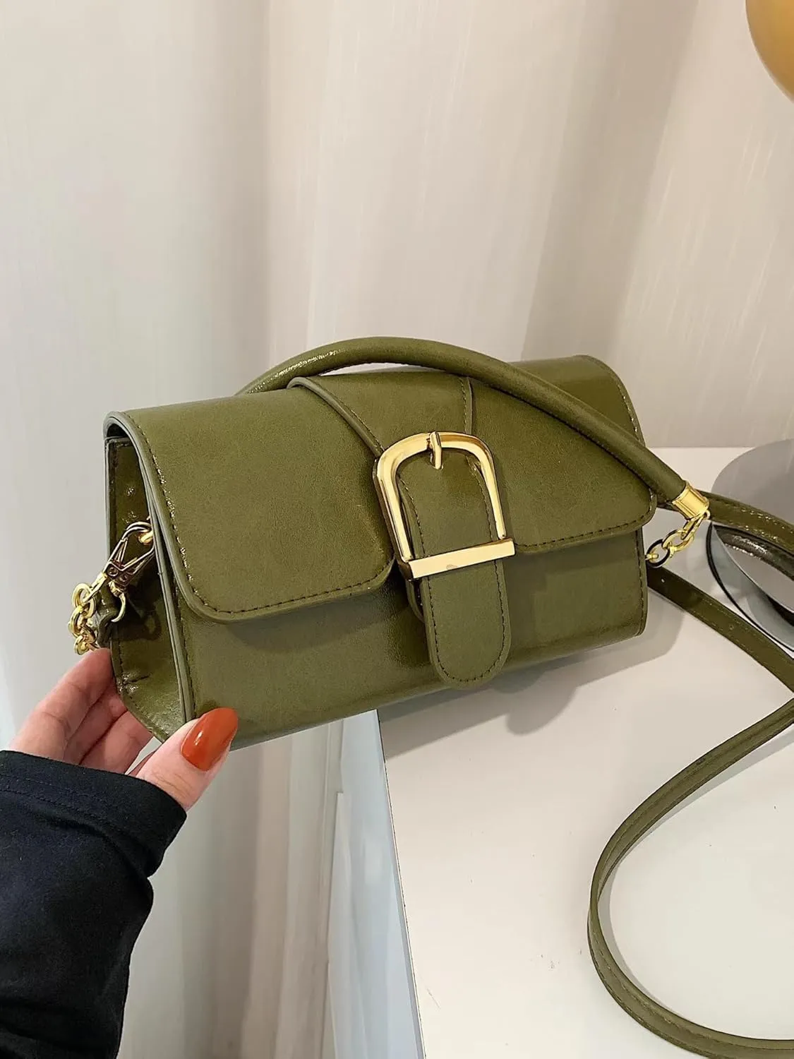 Aoekaff Shoulder Purse For Women Vintage Pu Leather Cute Small Shoulder Bag Retro Classic Handbags With Removable Strap