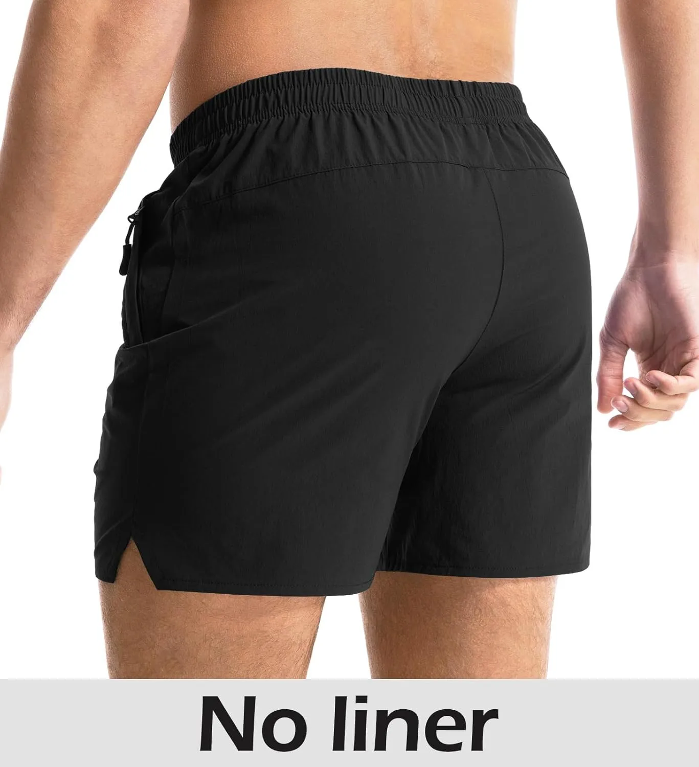 Aolesy Men's Gym Shorts Linerless & Liner - 5" Quick Dry Workout Running Shorts with Zip Pockets Sports Athletic Shorts