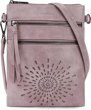 APHISON Crossbody Purse for Women, Vegan Leather Sunflower Crossbody Phone Handbags with Adjustable Strap
