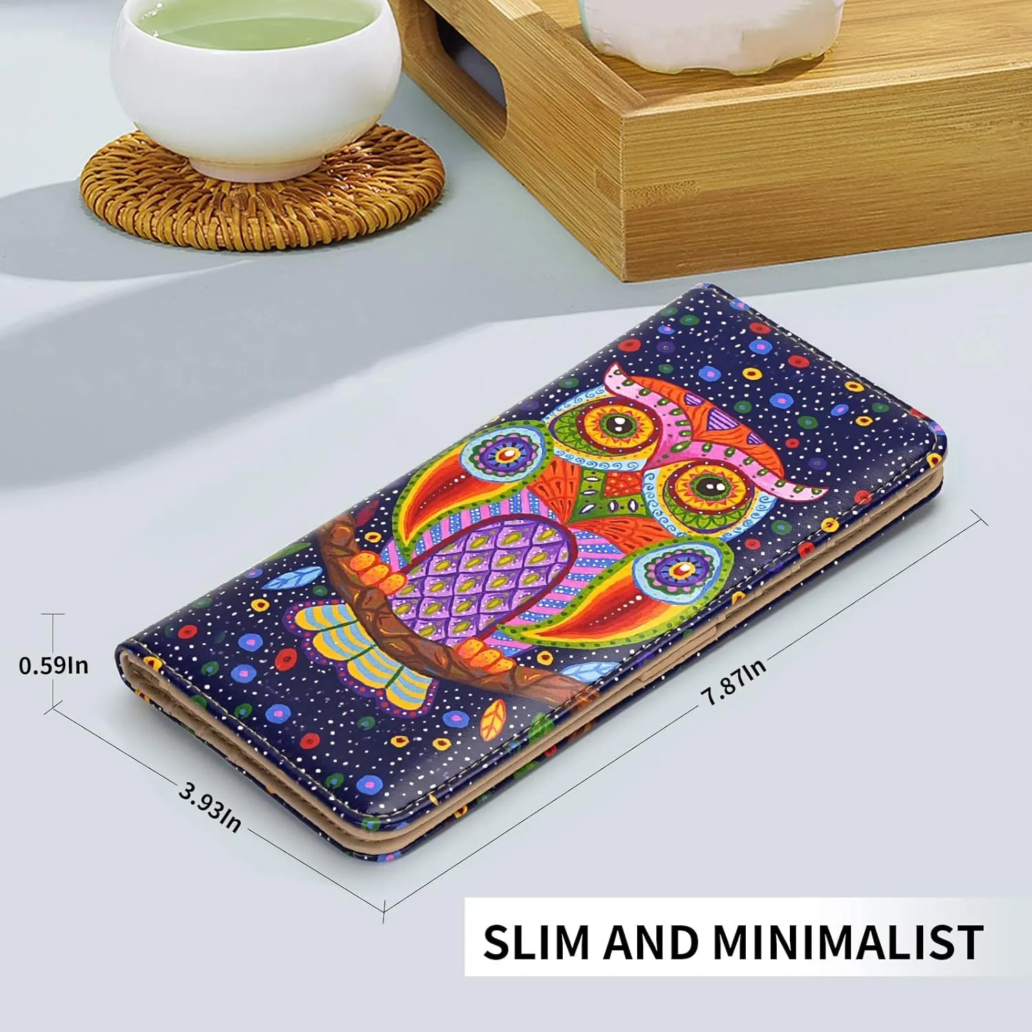 APHISON Wallet Women Ultra Slim Thin Leather Womens Wallet RFID Blocking Credit Card Holder Bifold Clutch Long Ladies Billfold