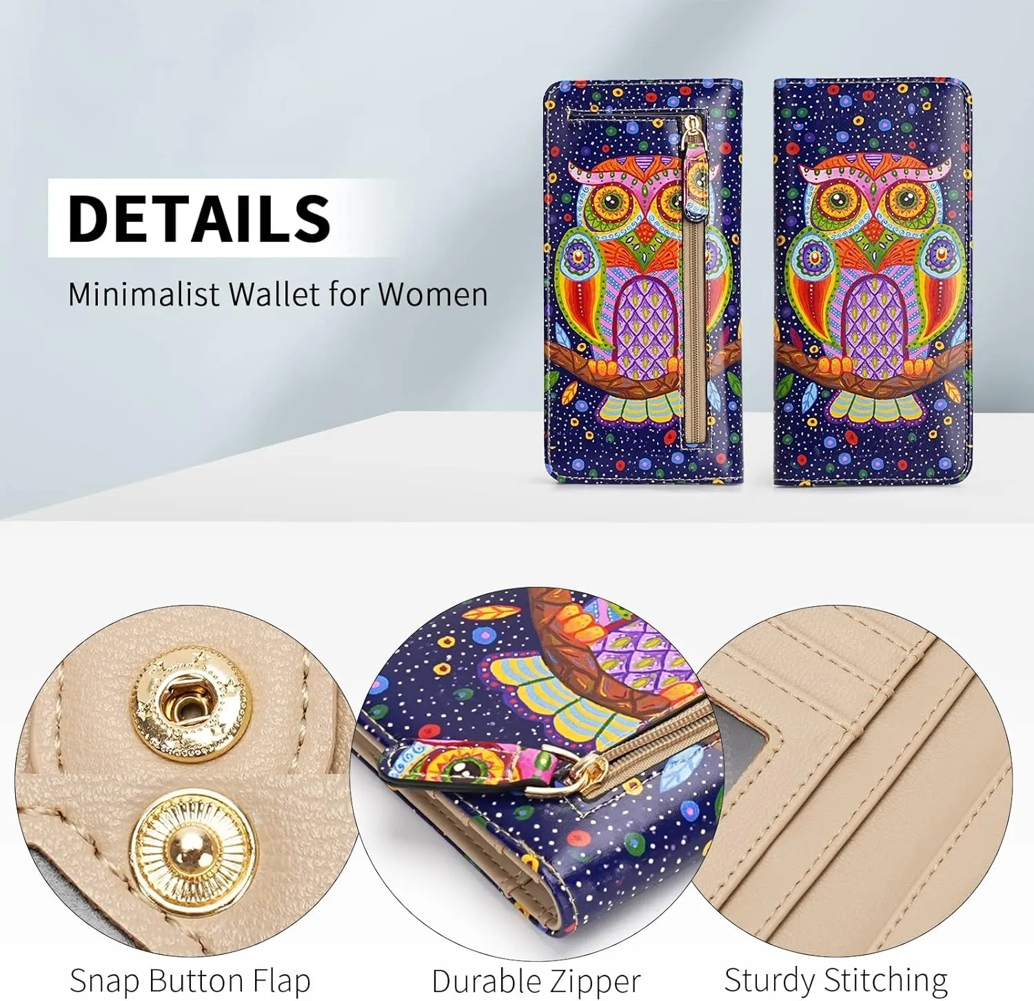 APHISON Wallet Women Ultra Slim Thin Leather Womens Wallet RFID Blocking Credit Card Holder Bifold Clutch Long Ladies Billfold