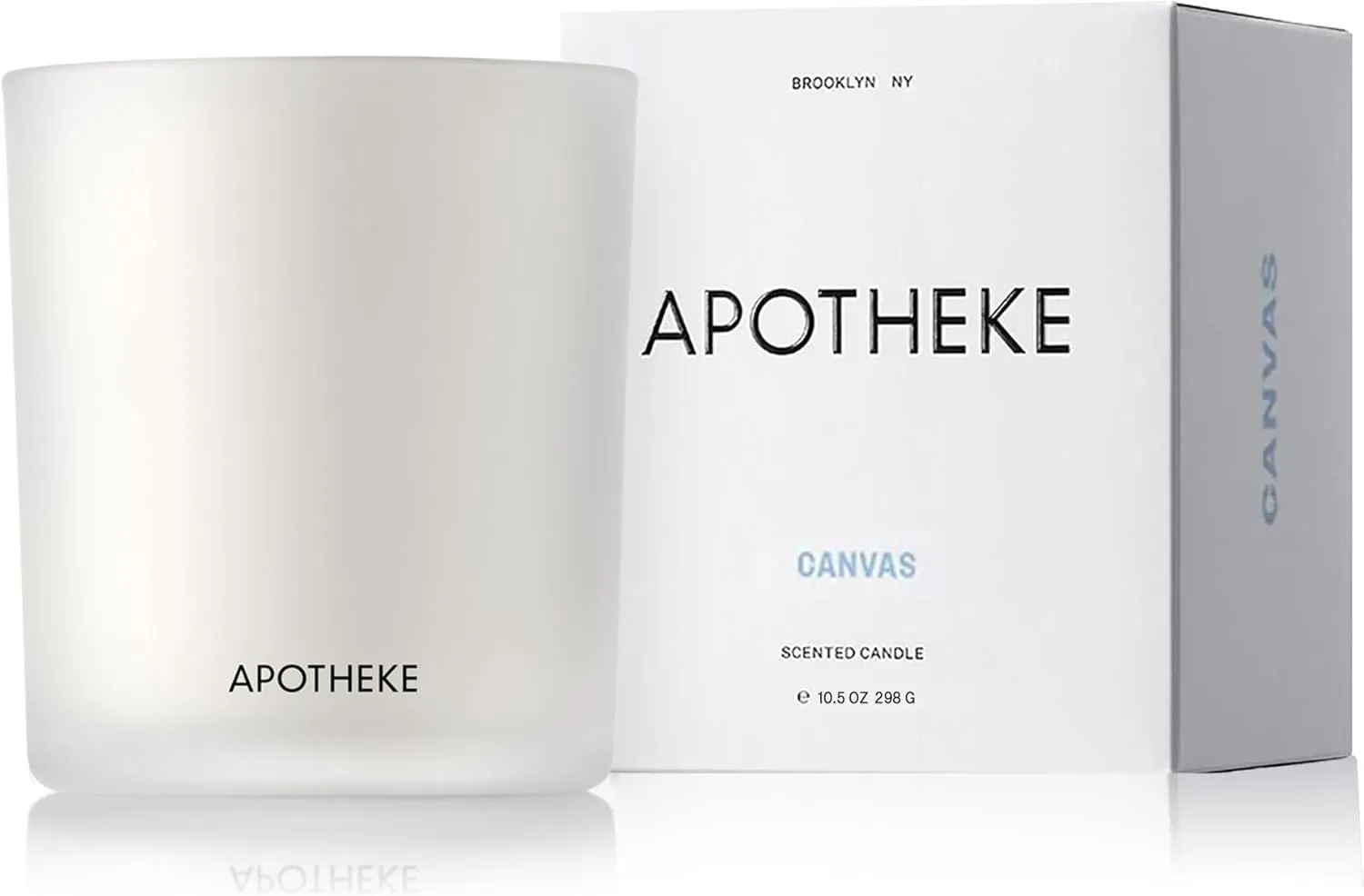 Apotheke Luxury Scented Candles for Home, Canvas - Aromatherapy Jar Candle with Soy Wax Blend