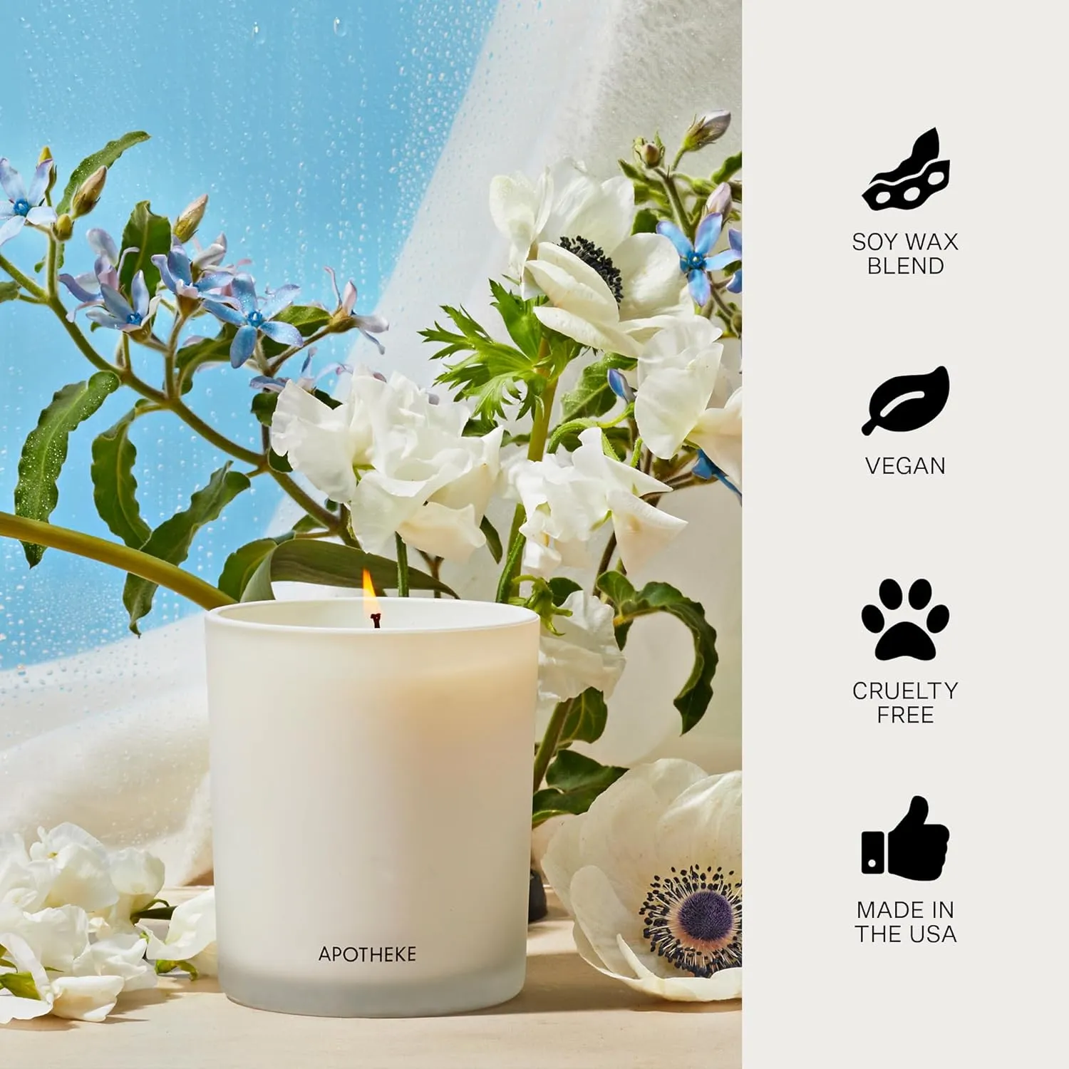 Apotheke Luxury Scented Candles for Home, Canvas - Aromatherapy Jar Candle with Soy Wax Blend
