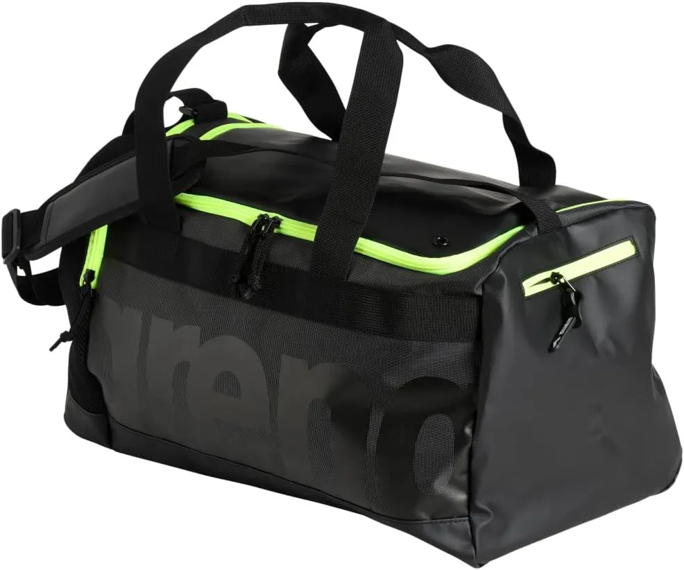 ARENA Spiky III Duffle 40 Sports Bag, Adults, Unisex, Dark_Smoke-Neon_Yellow (Multicoloured), One Size
