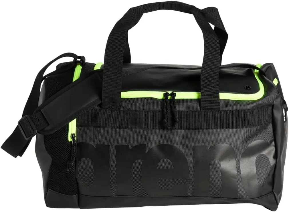 ARENA Spiky III Duffle 40 Sports Bag, Adults, Unisex, Dark_Smoke-Neon_Yellow (Multicoloured), One Size