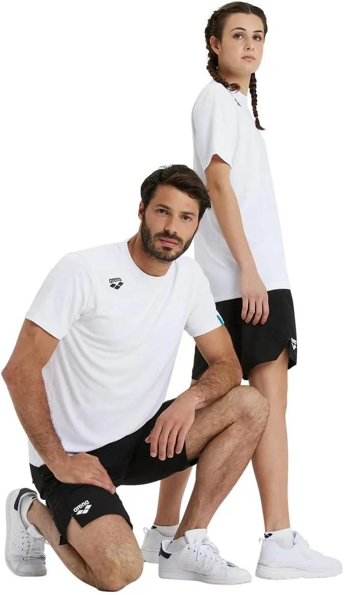 ARENA Team Unisex Solid T-Shirt Short Sleeve Crew Neck Regular Fit Workout Top Men's and Women's Quick Dry Active Tee