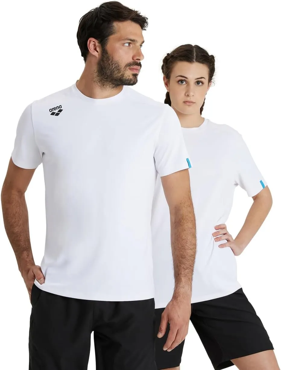 ARENA Team Unisex Solid T-Shirt Short Sleeve Crew Neck Regular Fit Workout Top Men's and Women's Quick Dry Active Tee