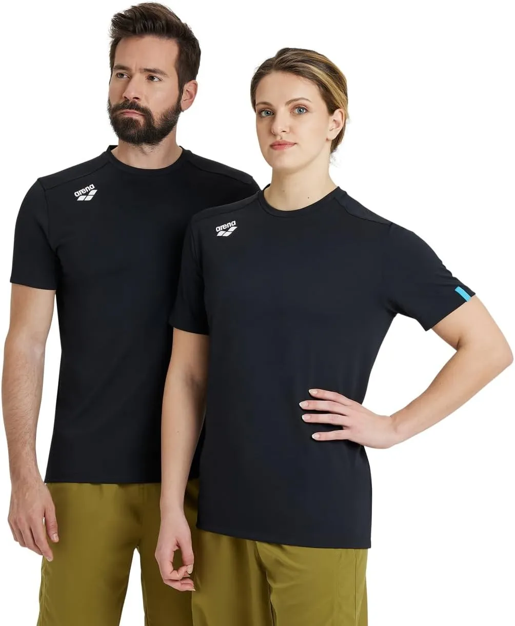 ARENA Team Unisex Solid T-Shirt Short Sleeve Crew Neck Regular Fit Workout Top Men's and Women's Quick Dry Active Tee