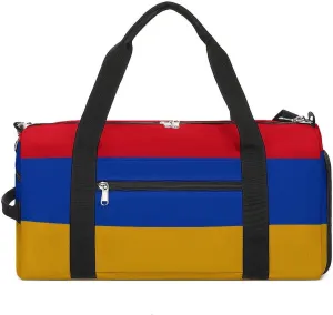 Armenian Flag Gym Bag for Men Women Shoe Compartment Lightweight Travel Tote