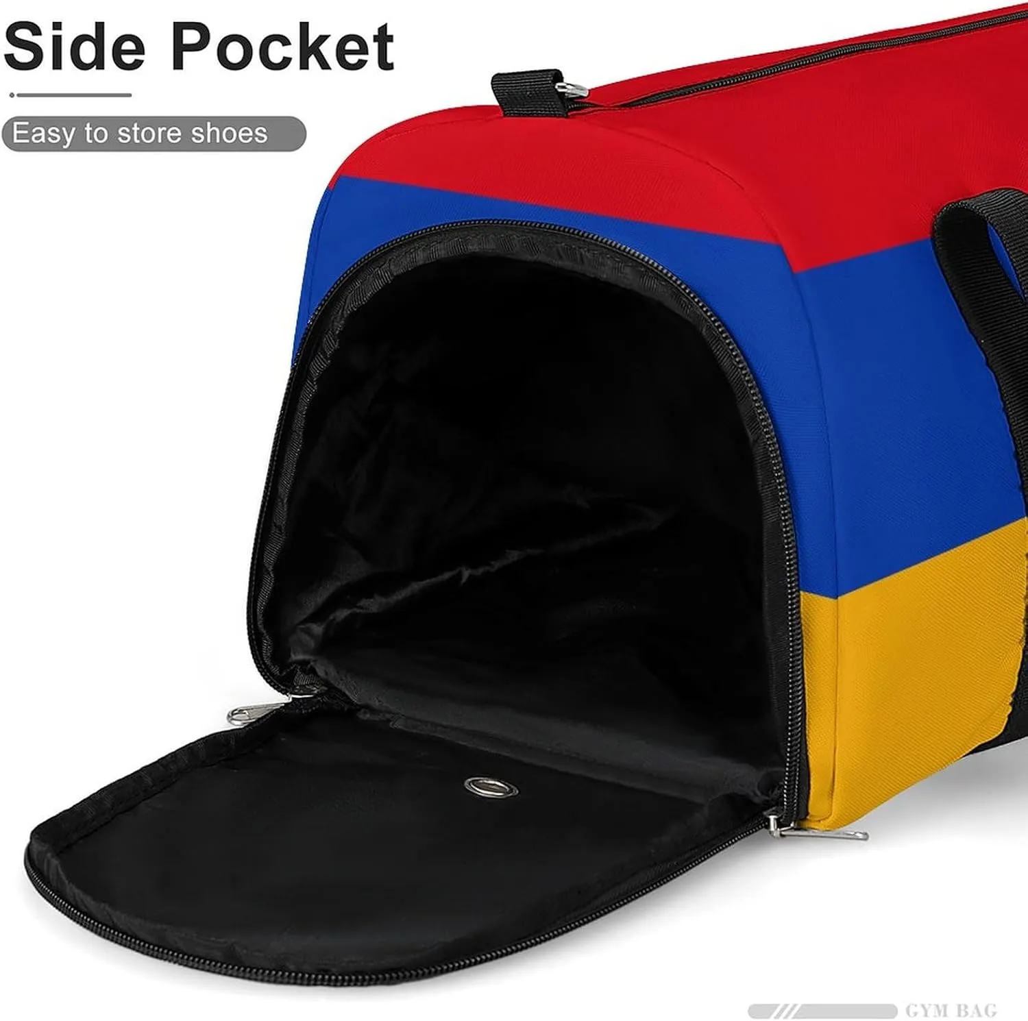 Armenian Flag Gym Bag for Men Women Shoe Compartment Lightweight Travel Tote
