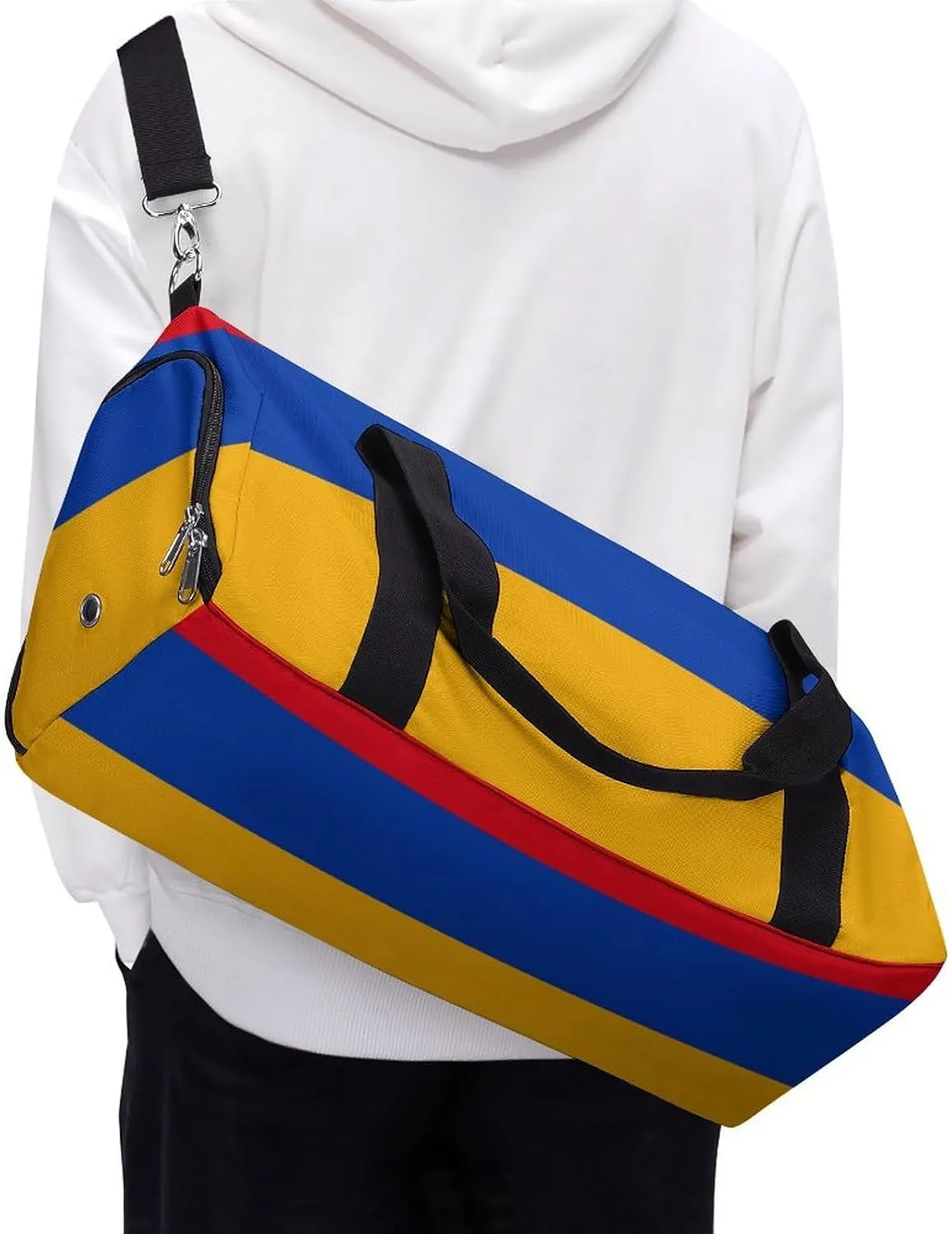 Armenian Flag Gym Bag for Men Women Shoe Compartment Lightweight Travel Tote