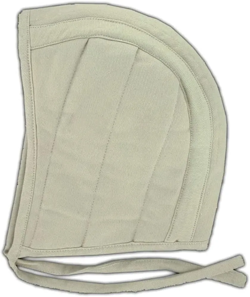 Armory Replicas™ Extended Arming Cap – Handmade Cotton & Canvas Helmet Liner with Neck Protection – White