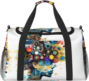 Artificial Intelligence Brain Unisex Hand Travel Bag – Stylish Large Tote for Vacations, Camping, Sports, Gym, and Outdoor Activities