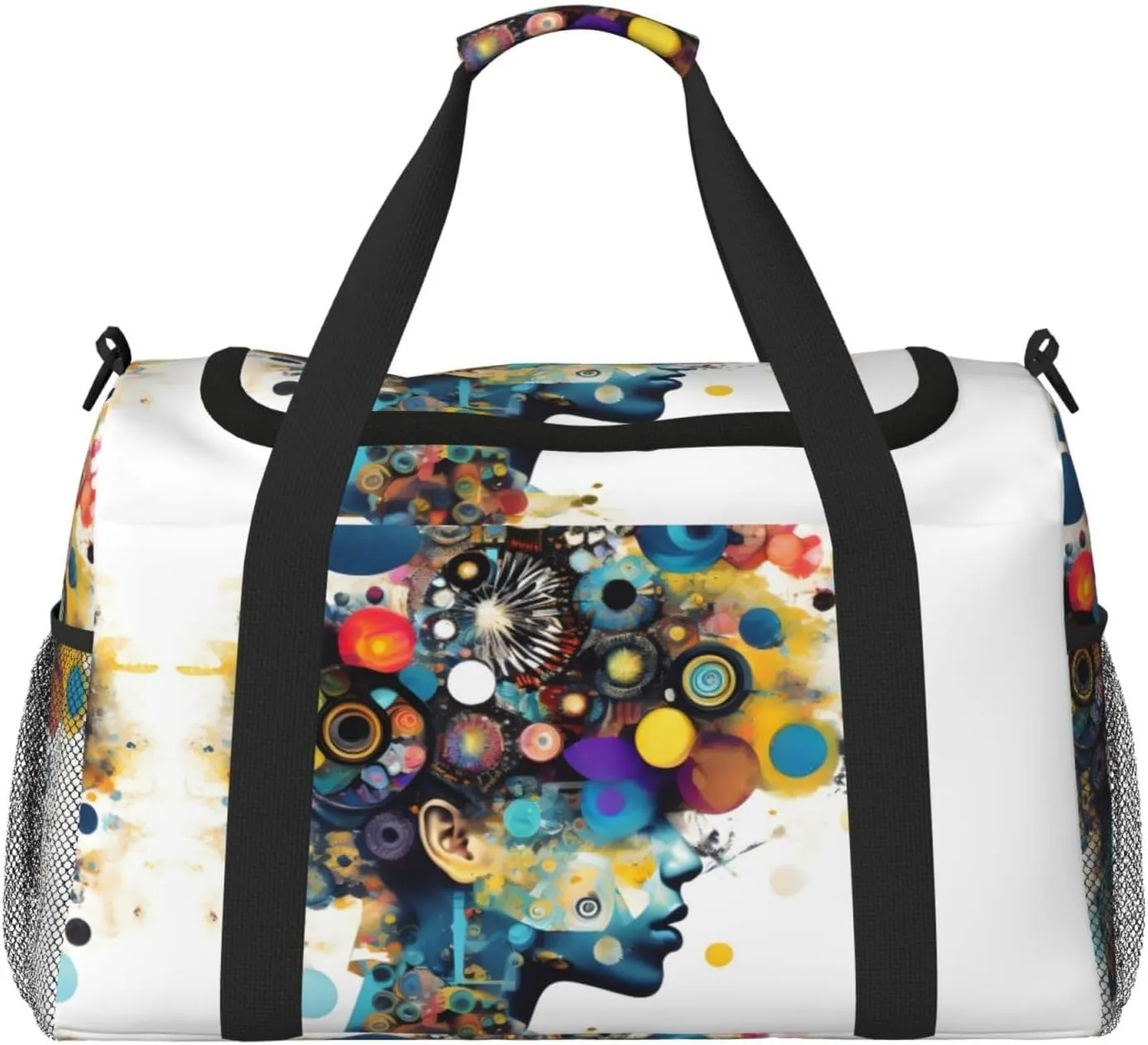 Artificial Intelligence Brain Unisex Hand Travel Bag – Stylish Large Tote for Vacations, Camping, Sports, Gym, and Outdoor Activities