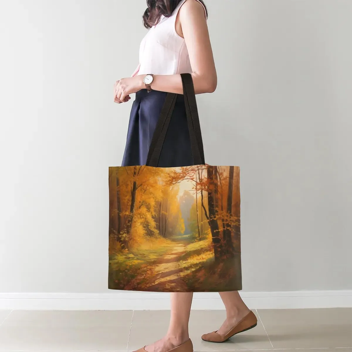 Astronaut Looking Up At Earth Canvas Tote Bag for Women Men Stylish Tote Handbag Shoulder Bag Reusable Grocery Bag