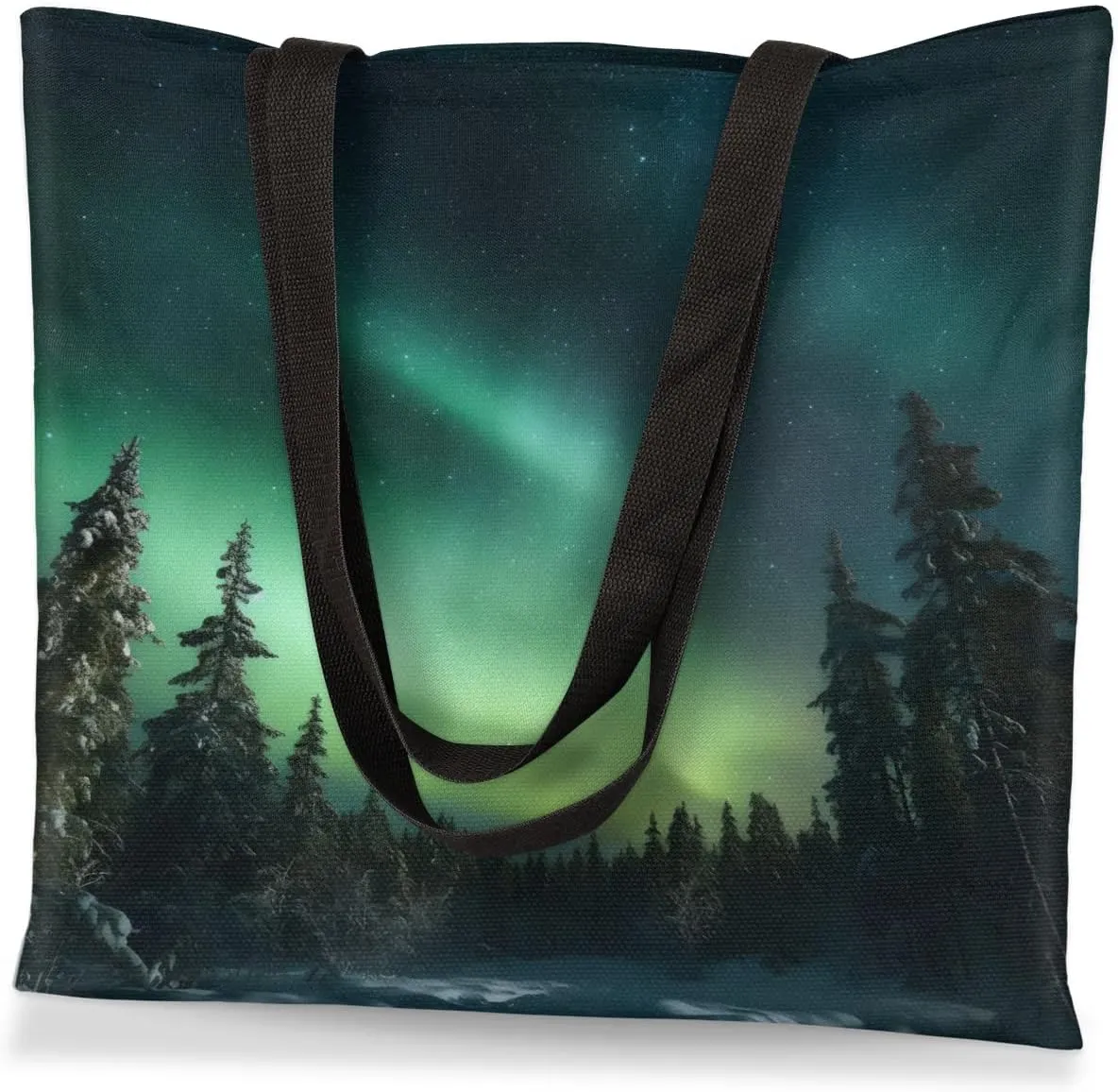Astronaut Looking Up At Earth Canvas Tote Bag for Women Men Stylish Tote Handbag Shoulder Bag Reusable Grocery Bag