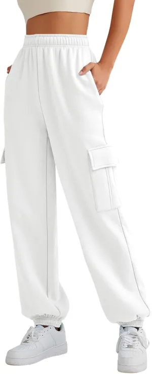 AUTOMET Womens Cargo Sweatpants Oversized Fleece Joggers Fall Fashion Outfits Y2k Clothes 2025 with Pockets