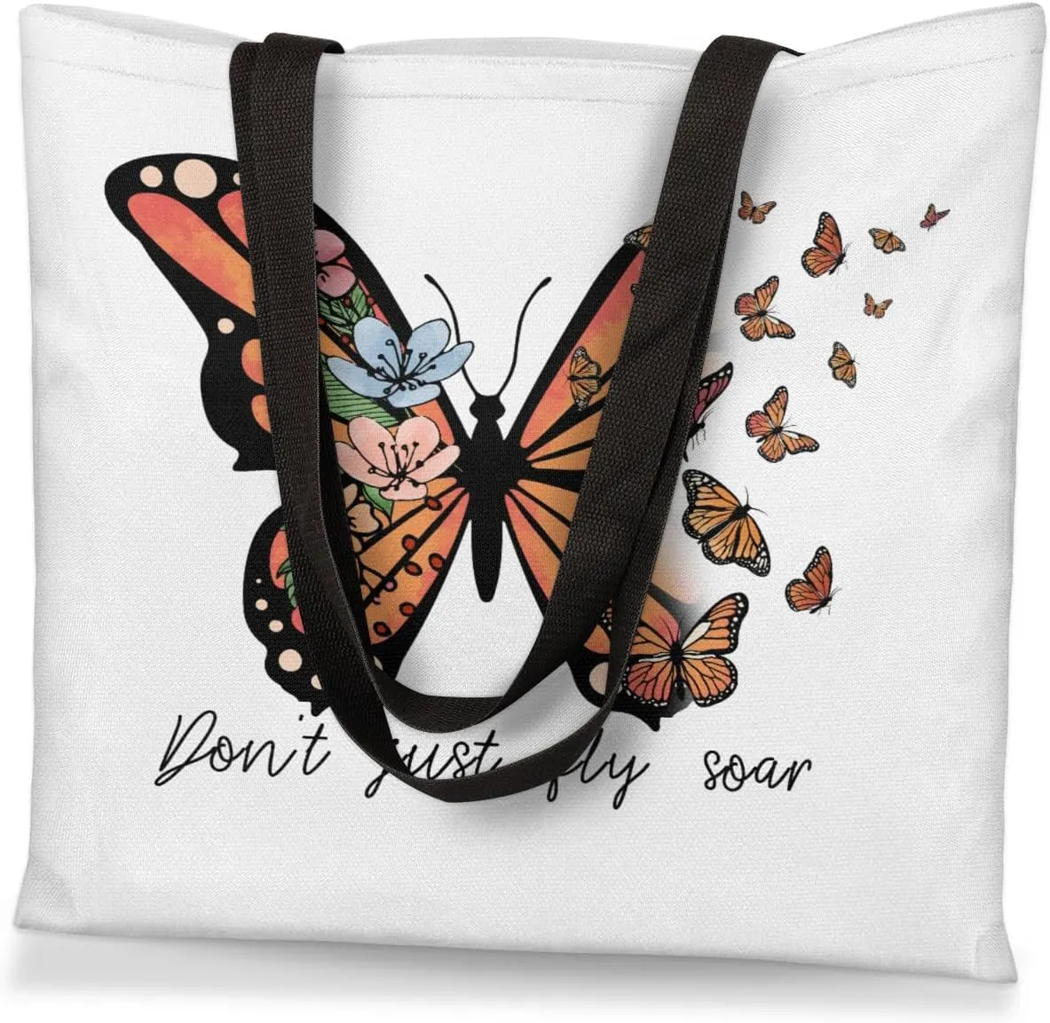 Autumn Fall Leaves Clay Teapot Canvas Tote Bag for Women Men Stylish Tote Handbag Shoulder Bag Reusable Grocery Bag