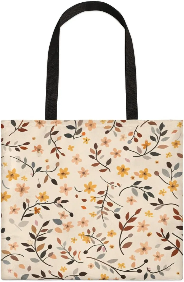 Autumn Park Trees Fall Foliages Canvas Tote Bag for Women Men Stylish Tote Handbag Shoulder Bag Reusable Grocery Bag