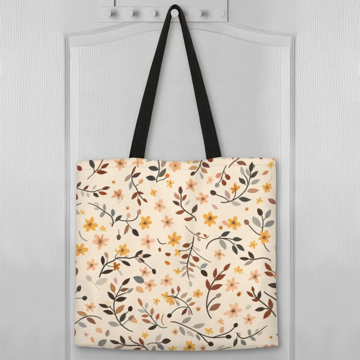 Autumn Park Trees Fall Foliages Canvas Tote Bag for Women Men Stylish Tote Handbag Shoulder Bag Reusable Grocery Bag