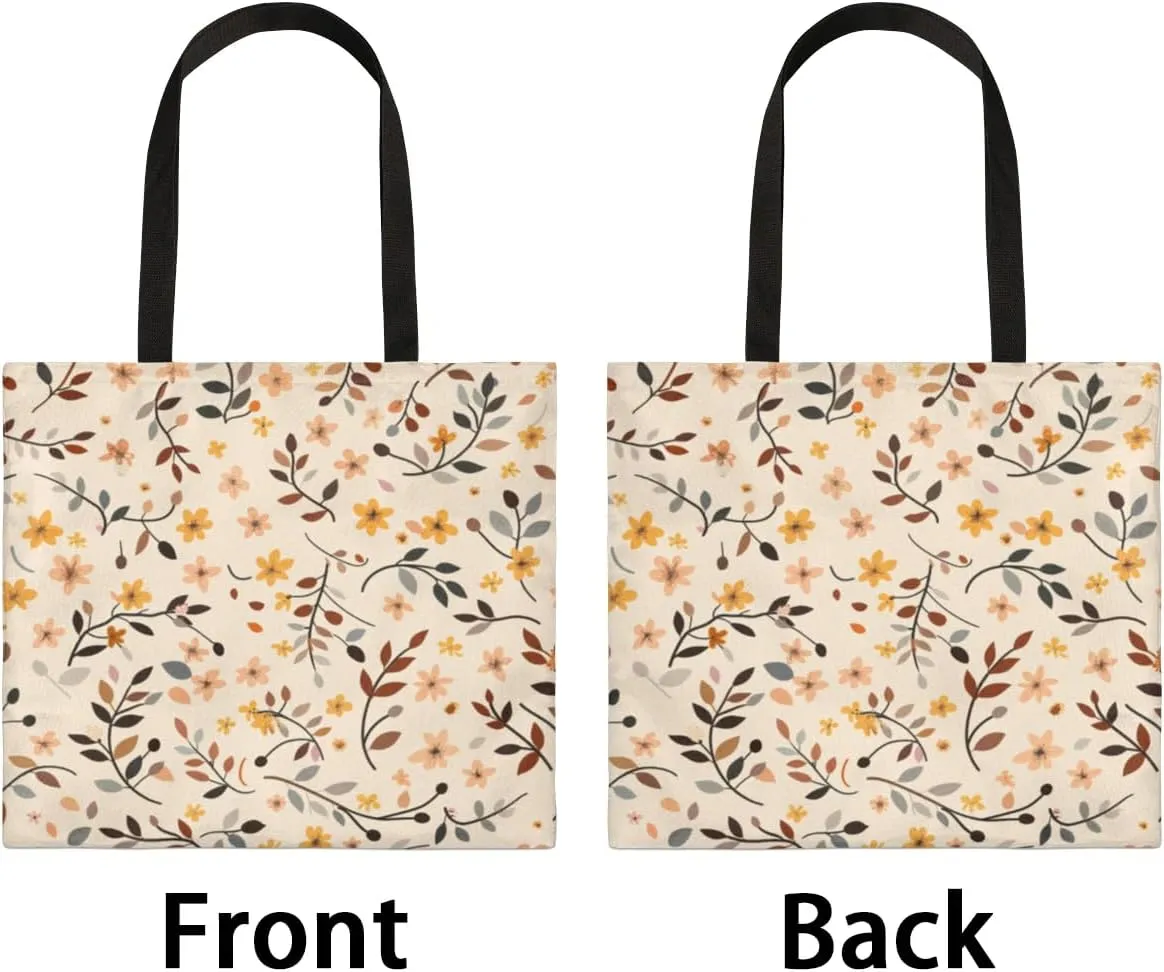Autumn Park Trees Fall Foliages Canvas Tote Bag for Women Men Stylish Tote Handbag Shoulder Bag Reusable Grocery Bag