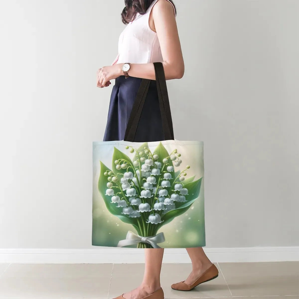 Autumn Park Trees Fall Foliages Canvas Tote Bag for Women Men Stylish Tote Handbag Shoulder Bag Reusable Grocery Bag
