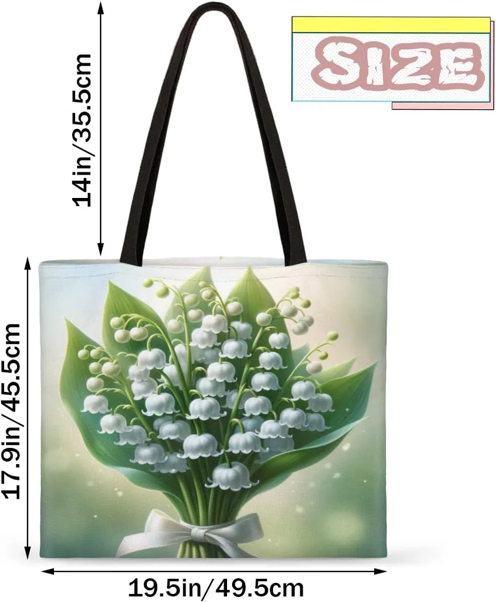 Autumn Park Trees Fall Foliages Canvas Tote Bag for Women Men Stylish Tote Handbag Shoulder Bag Reusable Grocery Bag