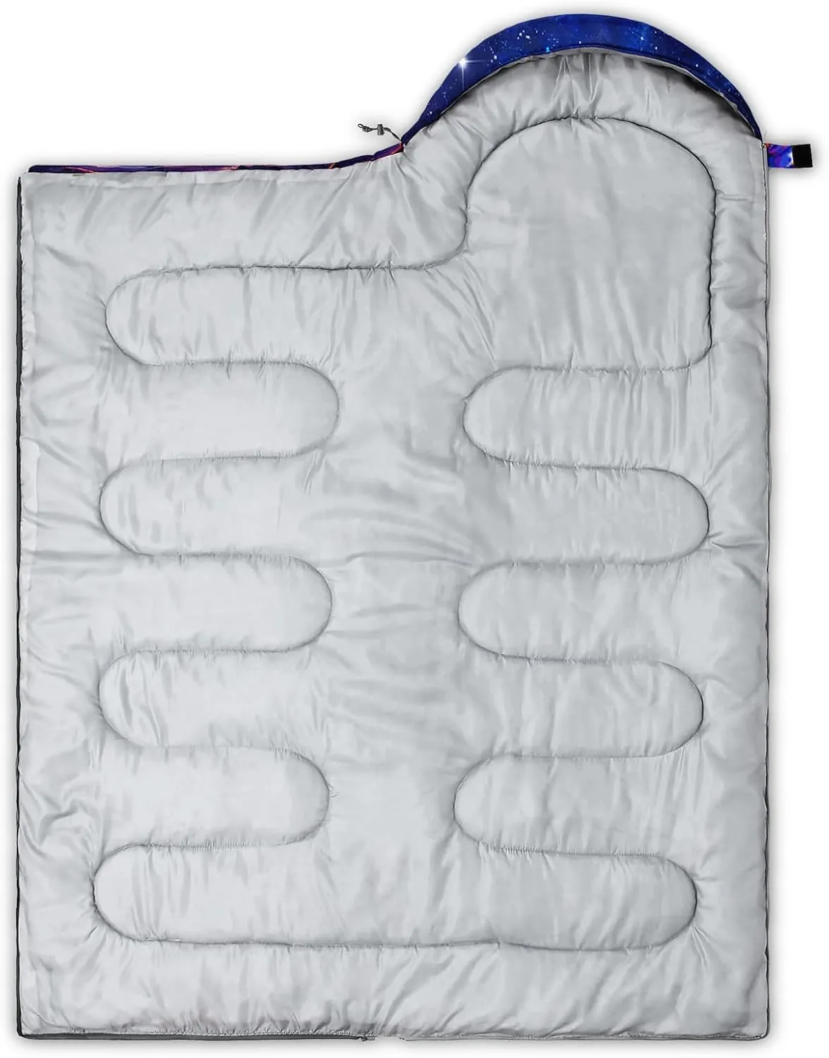 Axolotl Gamepad Sleeping Bag,3 Season Warm and Cool Weather Game Console Sleeping Bag for Boys Teens,Waterproof Lightweight Geometry Hexagonal Sleeping Bag for Traveling,Outdoors Camping,Blue,Black