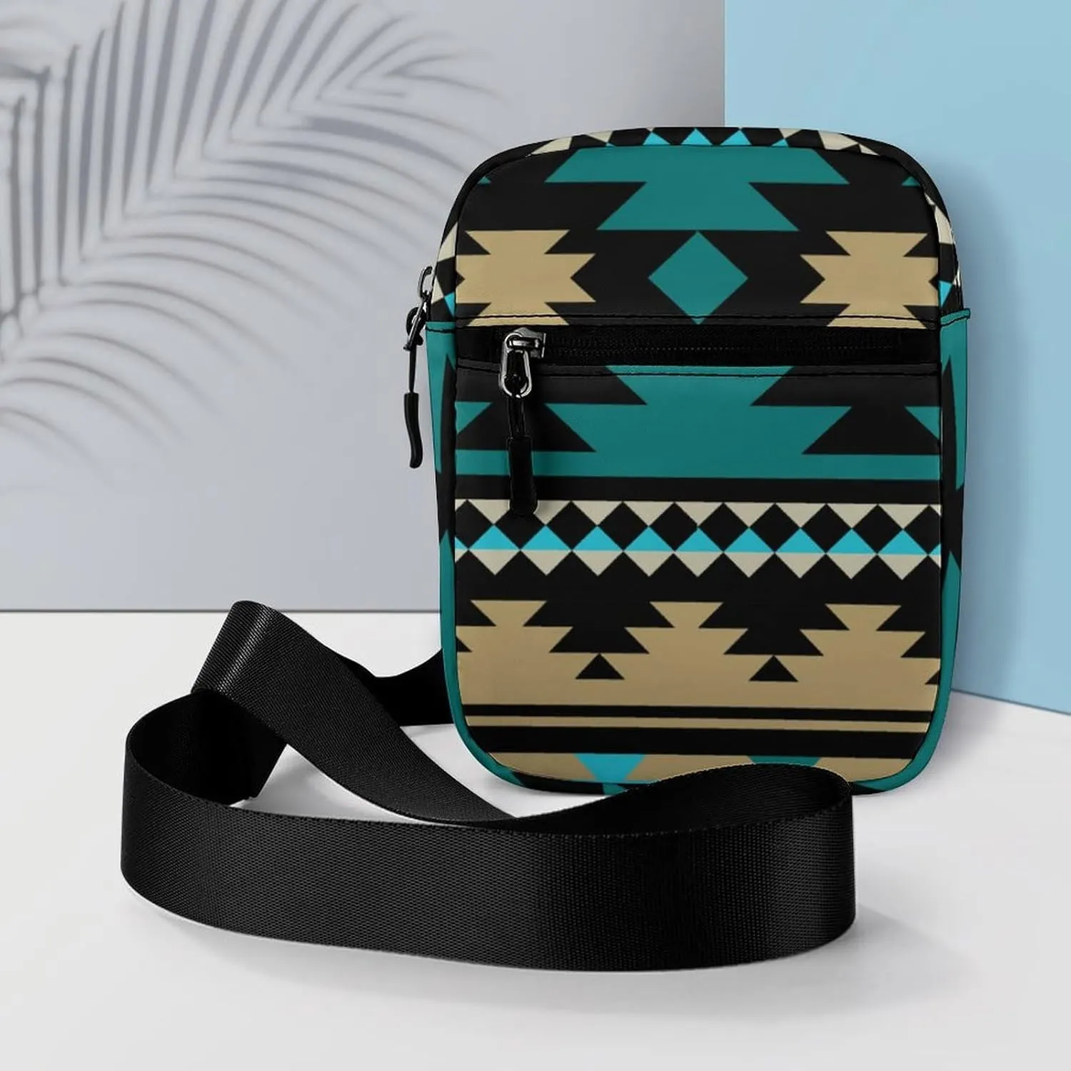 Aztec Geometric Ethnic Patterns Crossbody Bag Small Shoulder Bag Waterproof, Lightweight And Convenient