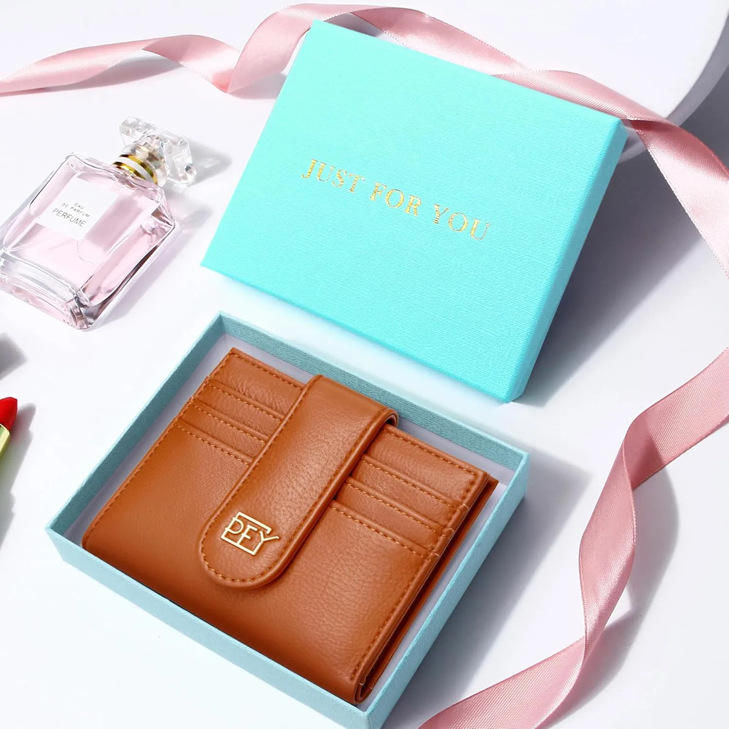 Badiya Small Wallets for Women Bifold Multi Card Case Wallet Slim Credit Card Holder with Zipper Coin Purse