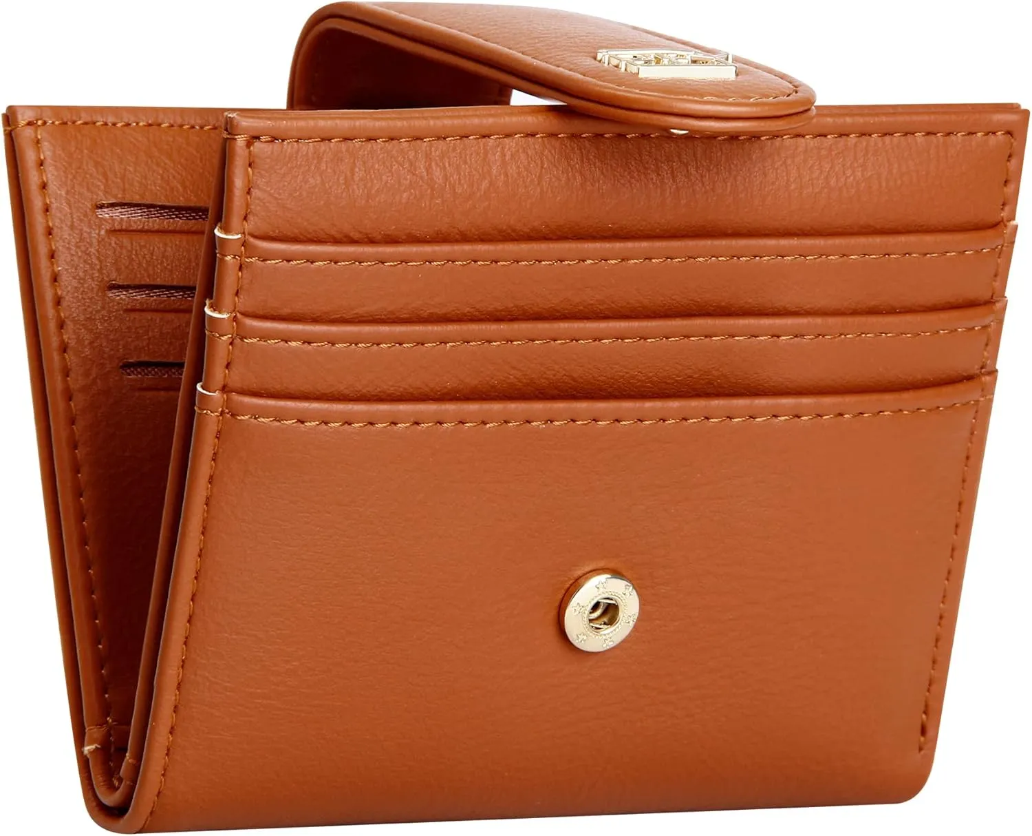 Badiya Small Wallets for Women Bifold Multi Card Case Wallet Slim Credit Card Holder with Zipper Coin Purse