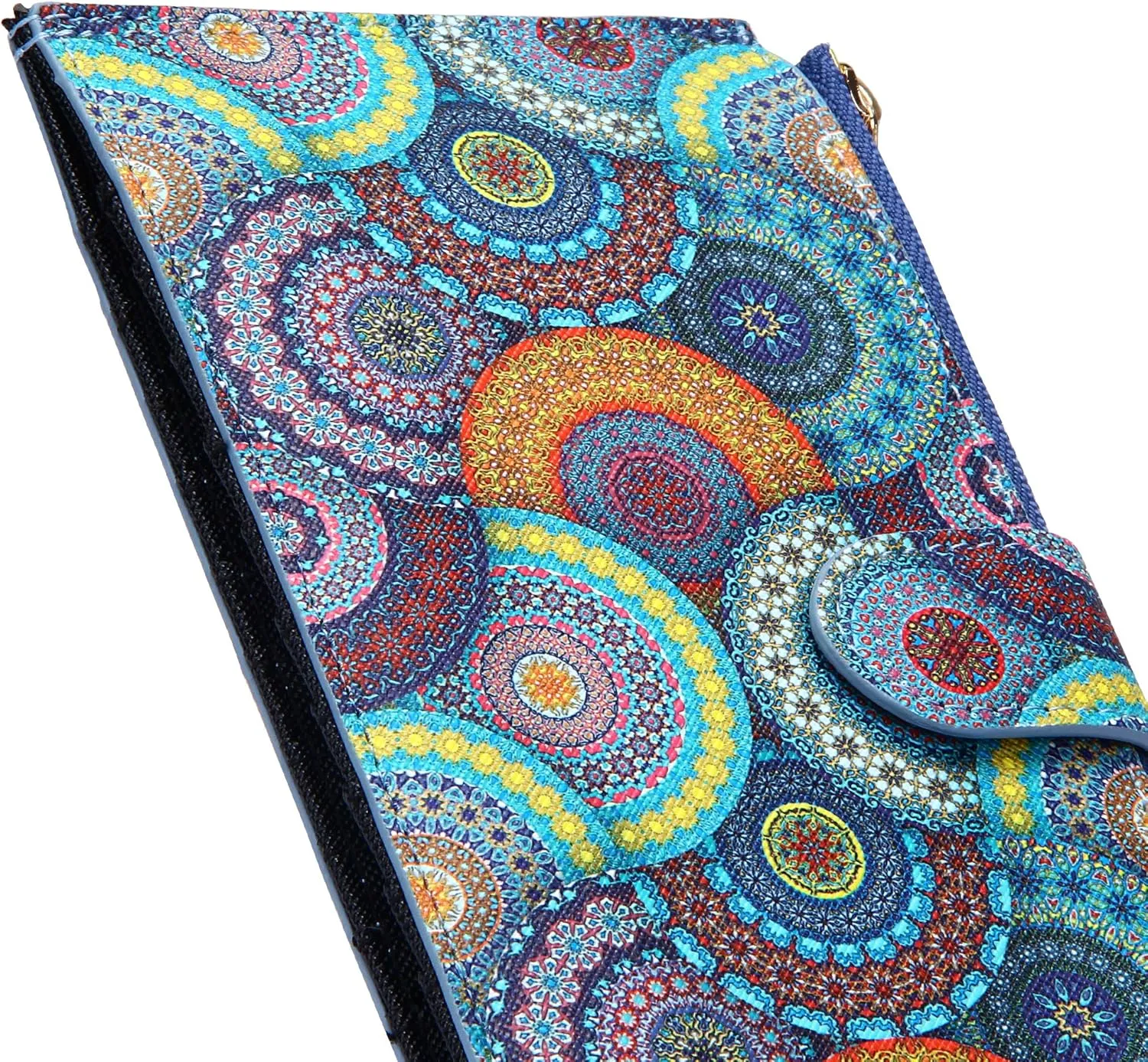 Badiya Womens Wallet RFID Blocking Bifold Multi Card Holder Wallets Large Capacity Cellphone Purse with Zipper Pocket Gift