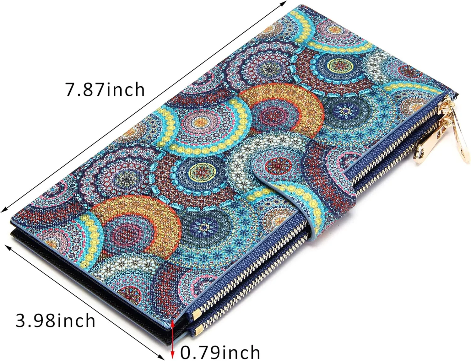 Badiya Womens Wallet RFID Blocking Bifold Multi Card Holder Wallets Large Capacity Cellphone Purse with Zipper Pocket Gift